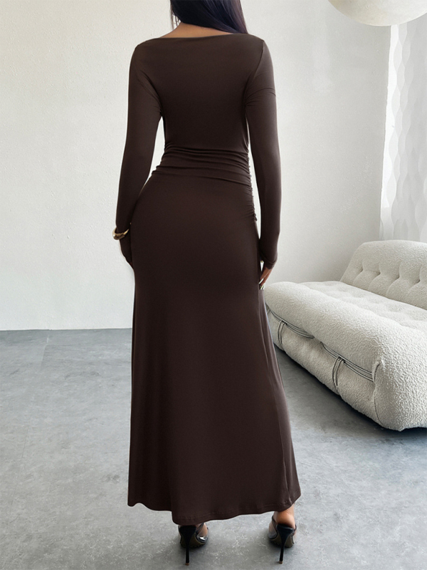 Elegant Allure One-Shoulder Maxi Dress