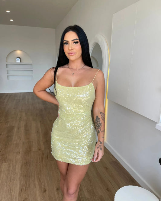 Pixie™ Slim Hip-Hugging Sequined Dress
