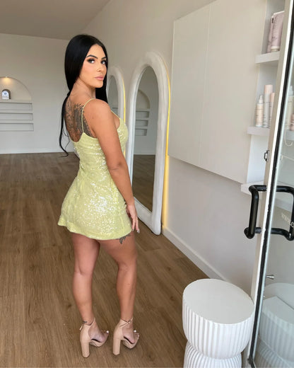 Pixie™ Slim Hip-Hugging Sequined Dress