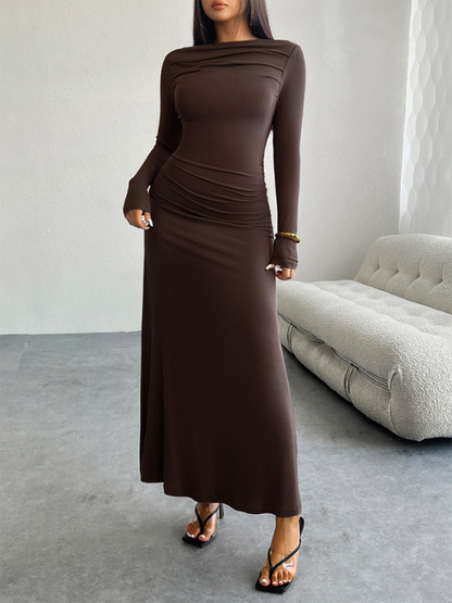 Elegant Allure One-Shoulder Maxi Dress