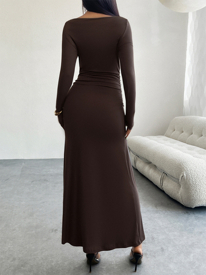 Elegant Allure One-Shoulder Maxi Dress